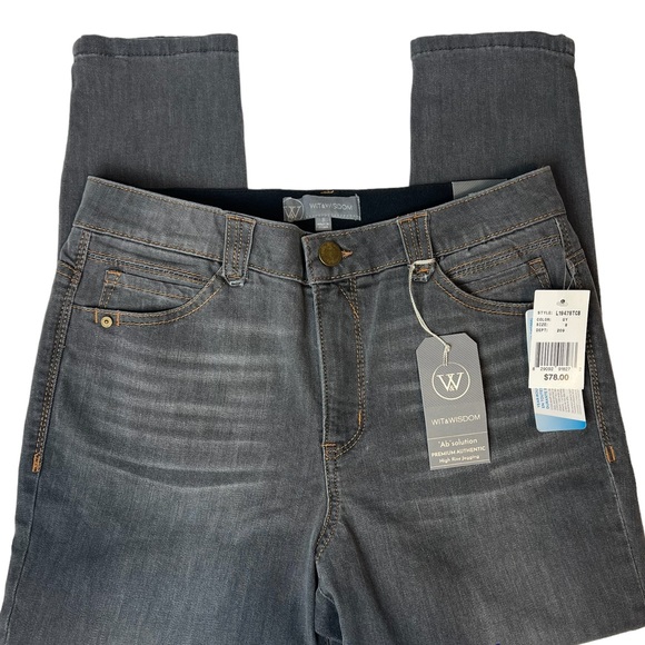 Wit & Wisdom Grey Premium Authentic High Rise Jegging - Picture 1 of 14